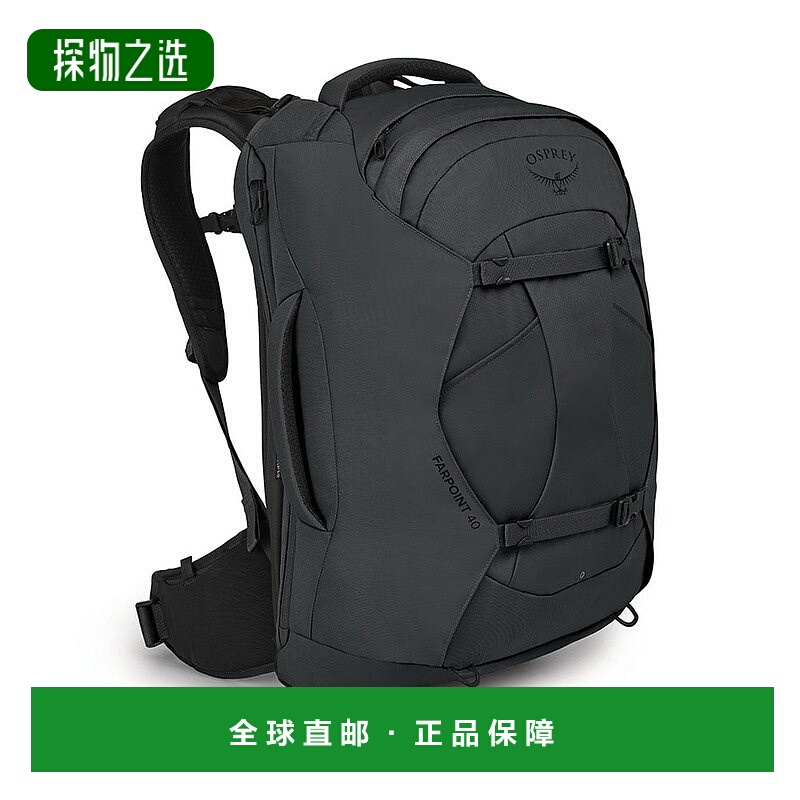 欧洲直邮Osprey Farpoint40 Travel Pack男士深灰炭色聚酯纤