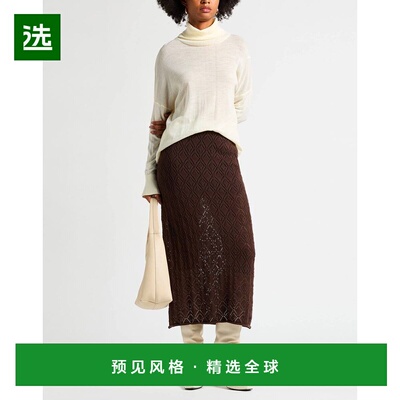 1h可退 香港直邮Bruno Manetti 女士 中长半身裙 brown棕色 舒适