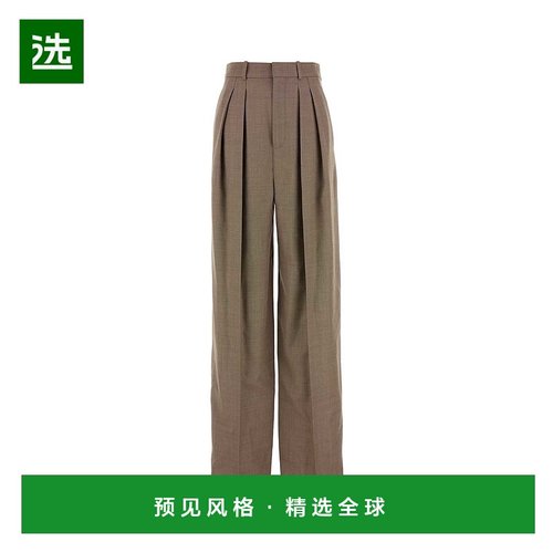 香港直邮Saint Laurent 圣罗兰 女士 羊毛 chinÃ© 长裤 824389Y1I