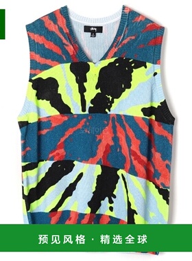 韩国直邮STUSSY 117179 蓝色混纺全图设计上衣 男女通用 运动休闲