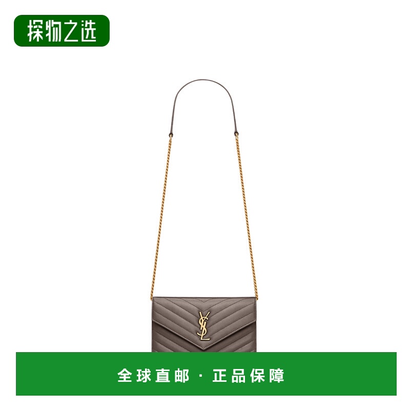 香港直邮Saint Laurent LE CASSANDRE小羊皮信封链条钱包 857605A