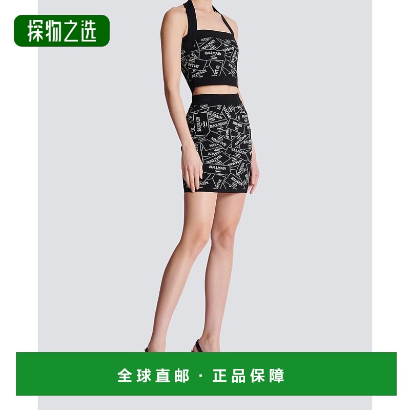 香港直邮Balmain 挂脖上衣 EF1AA025KH86