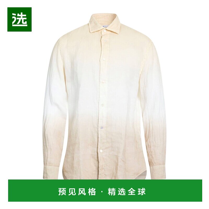 1h可退 香港直邮Jacob Cohen 男士 亚麻衬衫 beige米色 舒适时尚