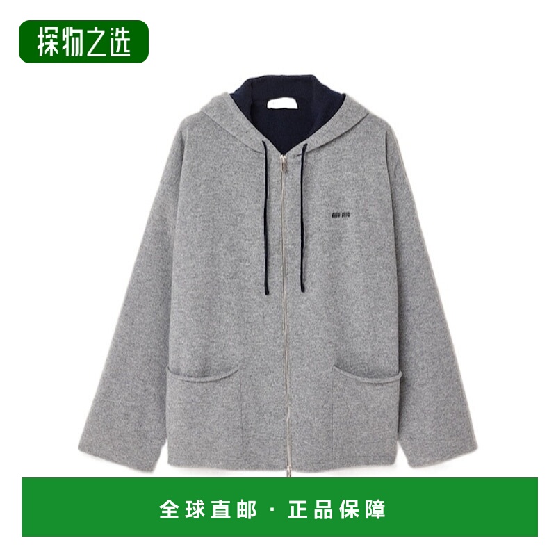 香港直邮Miu Miu 羊绒开衫连帽衫 MMF00T18YXSOOO
