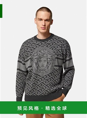 香港直邮Versace LA GRECA MEDUSA提花针织套衫 10036211A024952E