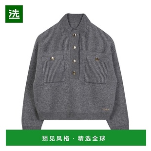 C20636针织衫 香港直邮Chloe sweater collar buttoned