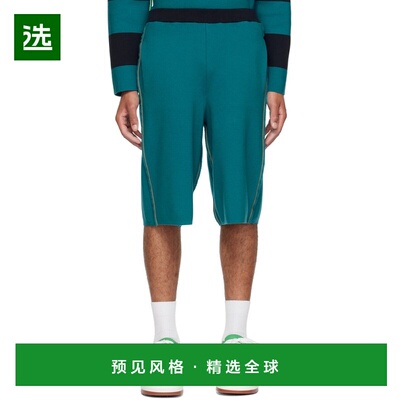 1h可退 香港直邮Sunnei 男士 蓝色棉质短裤 RTWMBOT001 舒适时尚