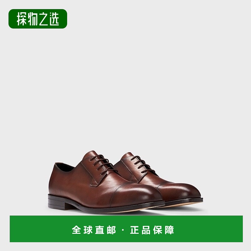 欧洲直邮HUGO BOSS雨果BOSS BLACK 尖头皮革德比鞋男鞋