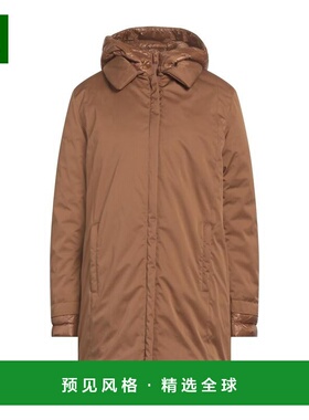 1h可退 【美国直邮】COLMAR 女士毛呢外套 单排扣大衣 连帽设计