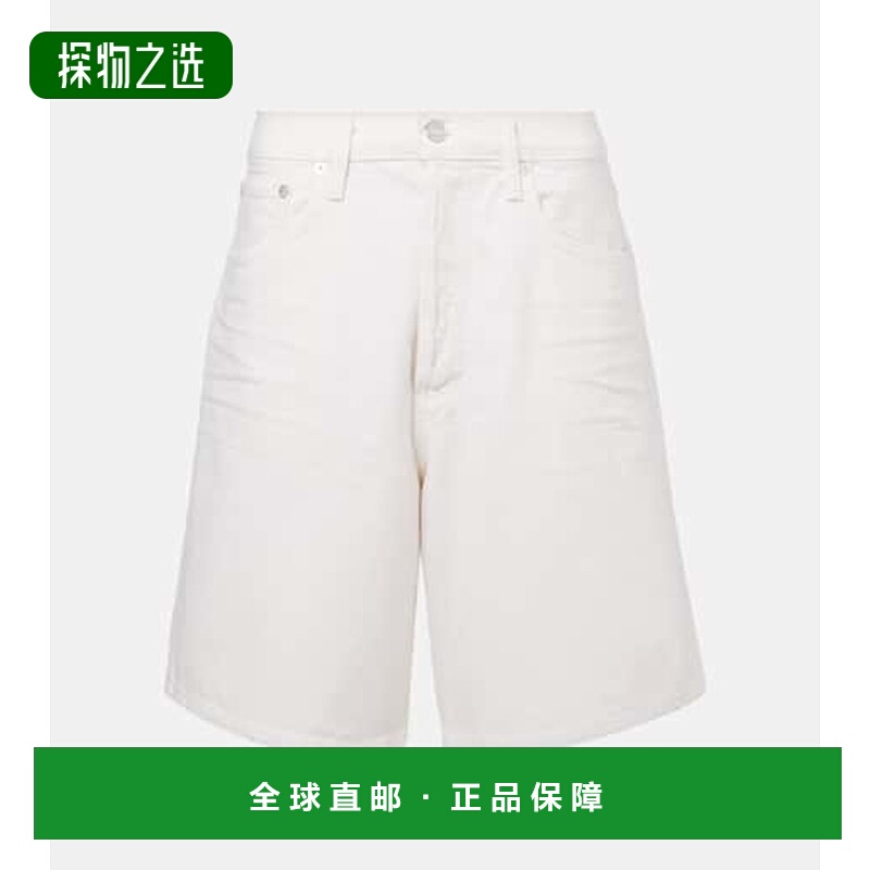 1h可退 香港直邮AGOLDE 女士 Indra 中腰牛仔短裤 white白色 舒适