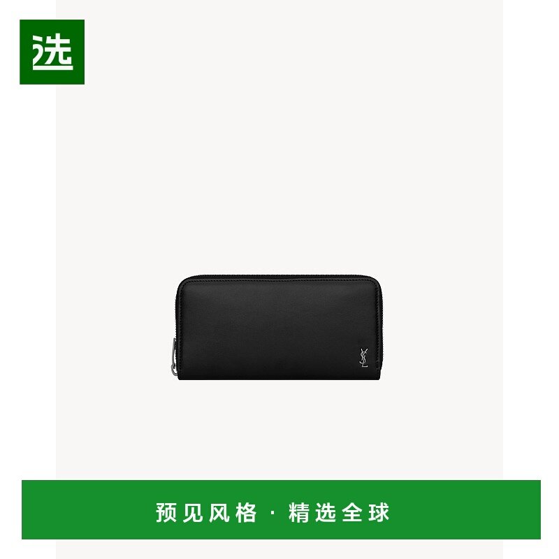 欧洲直邮YSL (2025) TINY CASSANDRE 哑光皮革拉链钱包