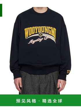 香港直邮WOOYOUNGMI 男士卫衣 W253TS24769N AW2025 黑色 圆领卫