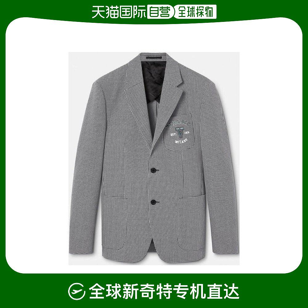 香港直邮versace 千鸟格西装外套 10081141a06178