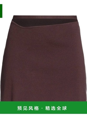 1h可退 香港直邮ANDREĀDAMO 女士 迷你半身裙 brown棕色 舒适时尚