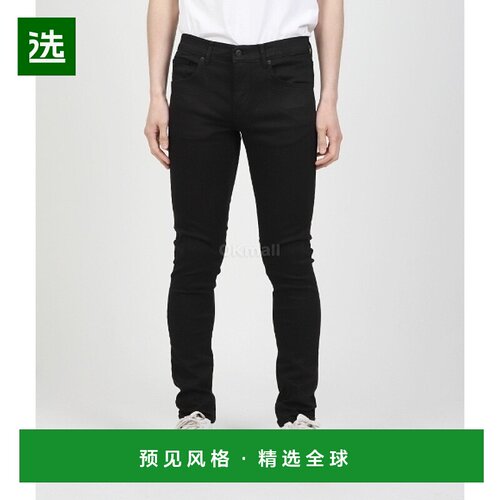 韩国直邮J.LINDEBERG Jay反应黑色牛仔裤 男士修身小脚牛仔裤 FMD