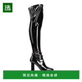 美国直邮 漆皮效果 LIU 过膝靴 1h可退 舒适女靴 时尚 拉链