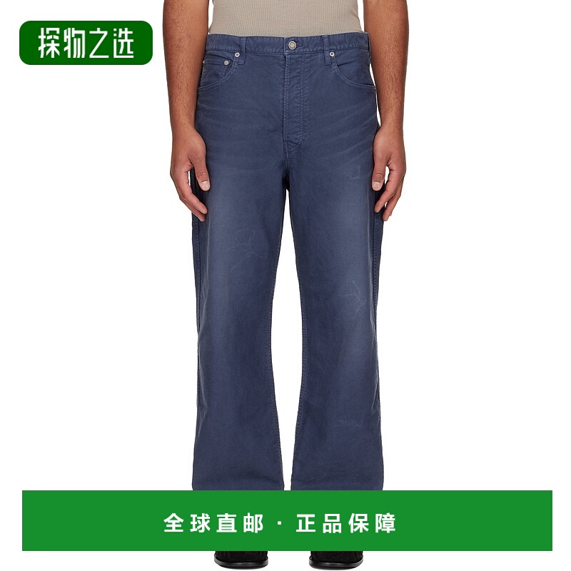 香港直邮Visvim 维斯维木 男士 海军蓝 Fluxus 01 Wide G.Cords