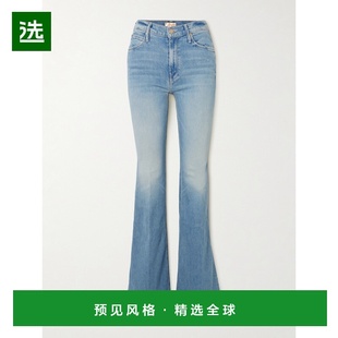 1h可退 香港直邮mother 女士 Doozy 高腰喇叭再生牛仔裤 14051423