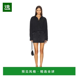 1h可退 香港直邮GOOD AMERICAN 女士 牛仔布衬衫式连衣裙 GFD269B