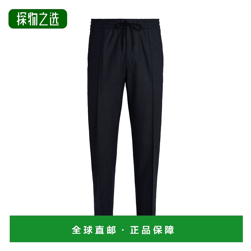 香港直邮Zegna 系带羊毛休闲裤 UEI20A8TT18