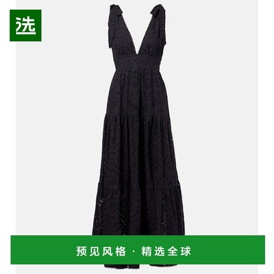 1h可退 香港直邮Poupette St Barth 女士 Perla 刺绣棉质长款连衣