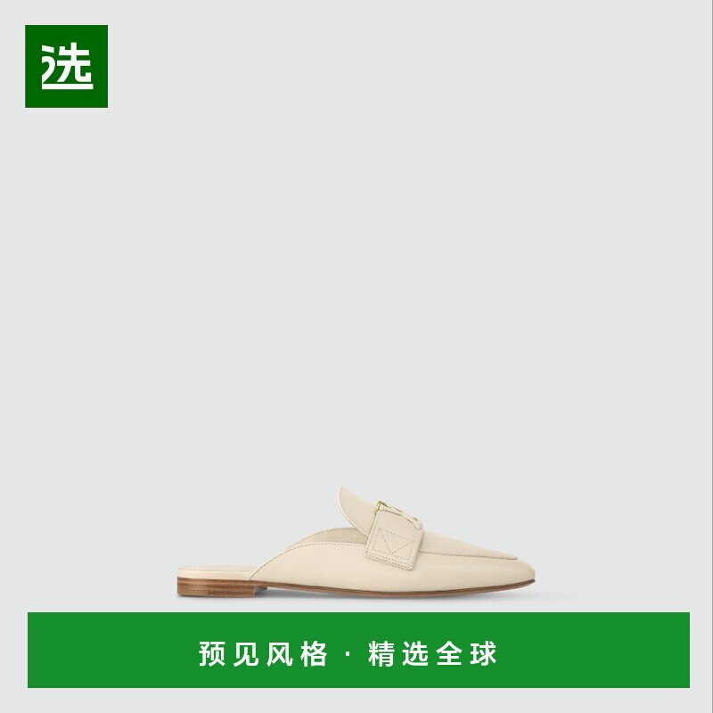 1h可退 欧洲直邮LV/路易威登 女士白色小牛皮乐福鞋新款一脚蹬