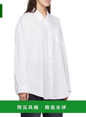 1h可退 香港直邮R13 女士衬衫 R13W7469001WHITE CO 白色 徽标翻