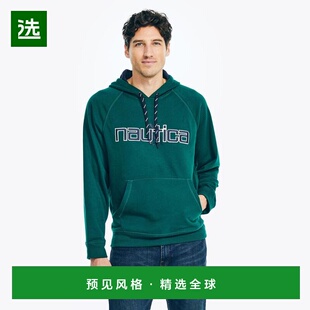 1h可退 【美国直邮】Nautica 男士复古可持续制作徽标连帽卫衣