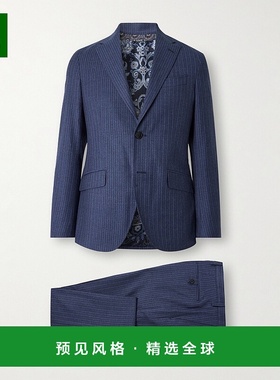 1h可退 香港直邮Etro 艾特罗 男士 Roma 细条纹羊毛套装 MRGC0001