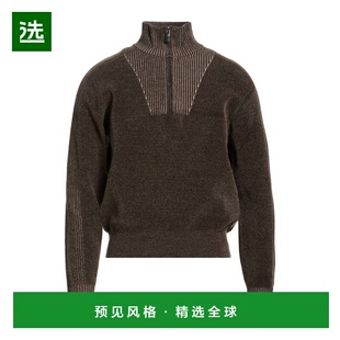 1h可退 香港直邮Armani Exchange 男士 拉链毛衣 green绿色 舒适