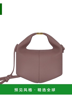 欧洲直邮POLENE Béri系列丁香紫色荔枝纹小牛皮手提单肩包手提包