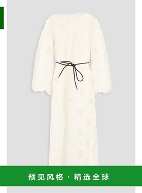 1h可退 香港直邮ZIMMERMANN 女士 棉质钩花蕾丝中长连衣裙 9182DR