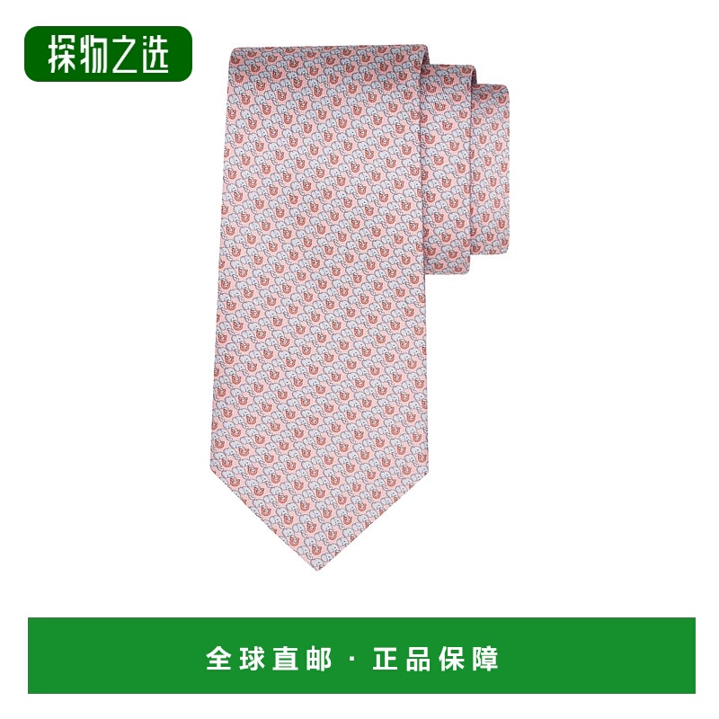 香港直邮Salvatore Ferragamo 大象印花领带 351283