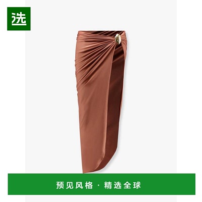 1h可退 香港直邮PATBO 女士 金色沙色弹性纤维半身裙 SPL32869COP