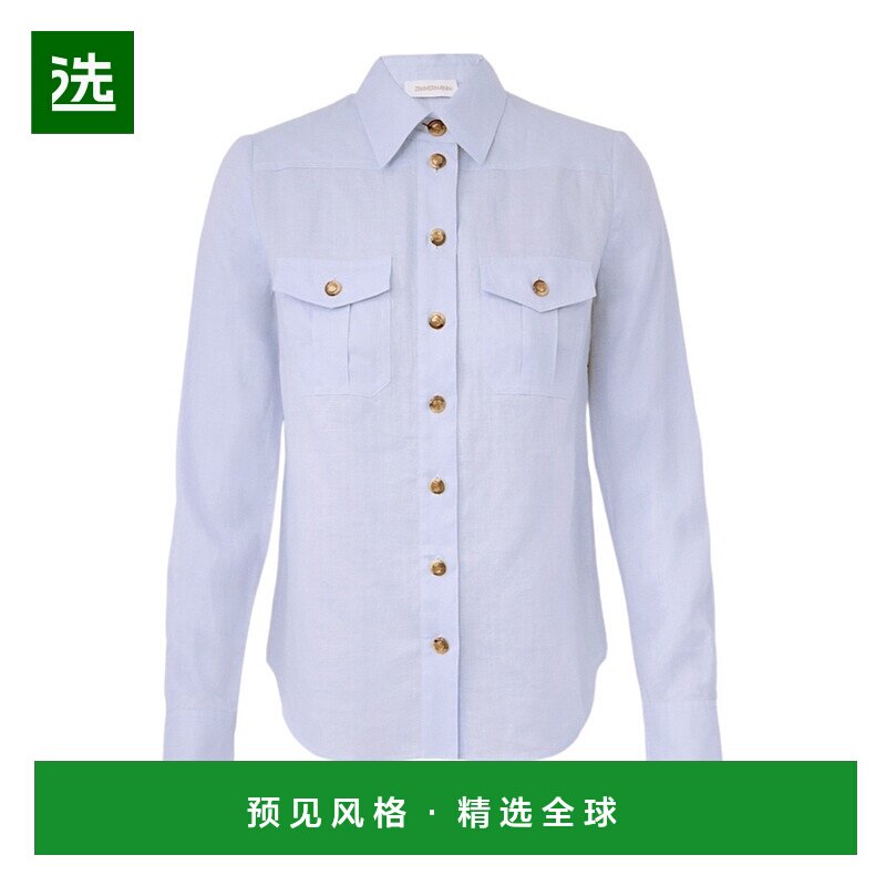 1h可退 香港直邮Zimmermann 长袖翻领衬衫 7106TC26R