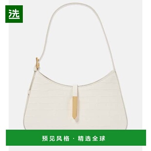 1h可退 香港直邮DeMellier 女士 Tokyo 鳄鱼皮革感肩包 white白色