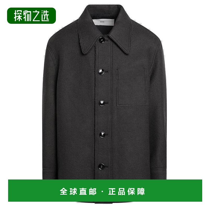 香港直邮Ami Paris 男士 AMI Paris 弧形下擺襯衫 UJK824UWV007