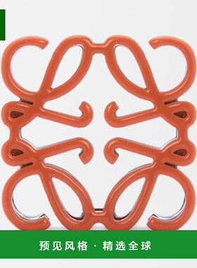 1h可退 欧洲直邮LOEWE/罗意威 女士橙色黄铜/珐琅挂饰新款