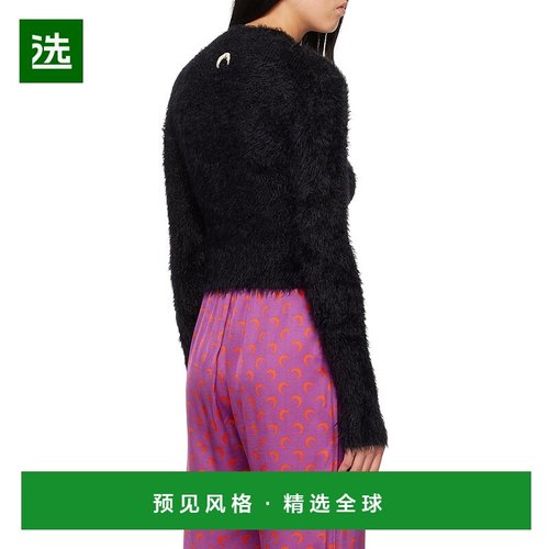 香港直邮Marine Serre 徽标圆领毛衣 WTK037A