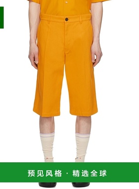 1h可退 香港直邮Marni 玛尼 男士 橙色 Straight-Leg 短裤 PUMU02