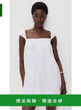 1h可退 香港直邮Staud 女士 Beau 连衣裙 white白色 舒适时尚