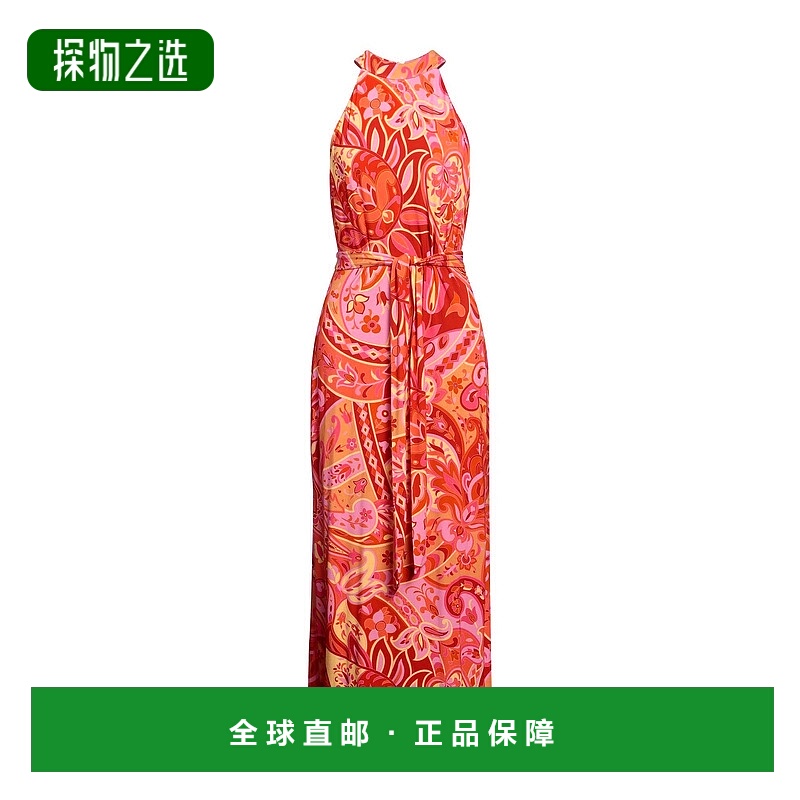 香港直邮RIXO 女士 长款连衣裙 red红色 舒适时尚