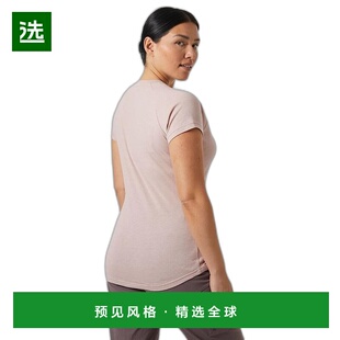 欧洲直邮Helly Hansen 女士灰红色棉Nord水滴图案上衣T恤海丽汉森