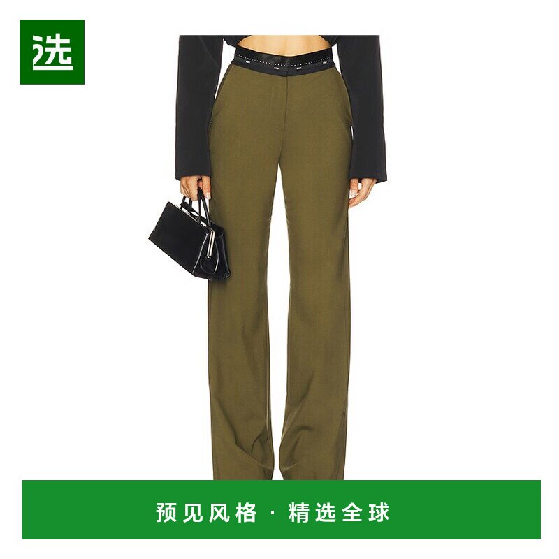 1h可退 香港直邮Msgm 女士 标志裤子 3941MDP05257605 green绿色