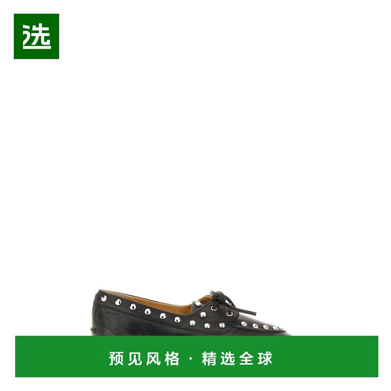香港直邮BALLY 女士芭蕾乐福鞋 WF1406BU009U901 AW2025 黑色单鞋
