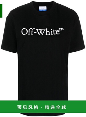 1h可退 香港直邮Off-white 女士 Bookish 大号徽标T恤 OWAA089C99