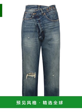 香港直邮R13 女士牛仔裤 R13W2048D216C AW2024 黑色 不对称腰带