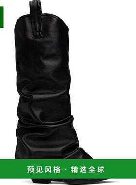 1h可退 【美国直邮】R13 黑色中筒牛仔靴 女鞋 时装靴 242021F114