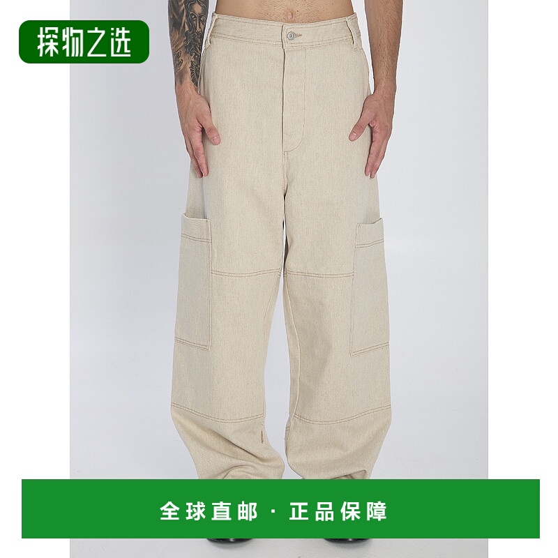 1h可退 香港直邮Jacquemus 男士 de-Nimes Carré 工装裤 PAM0054