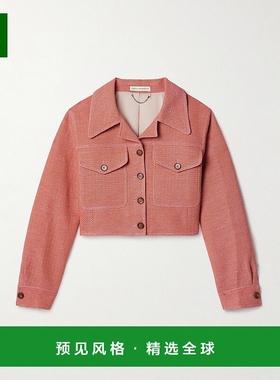 1h可退 香港直邮EMILIA WICKSTEAD 女士 Nics 短款棉混纺花呢夹克